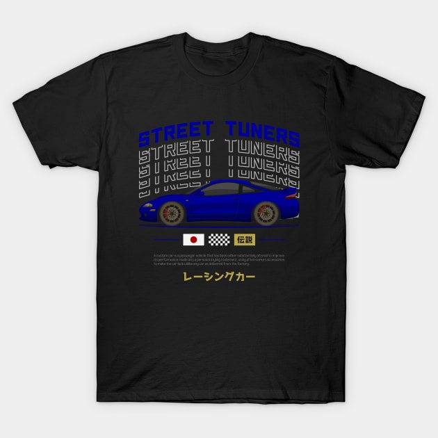 Tuner Blue Eclipse 2GA JDM T-Shirt by GoldenTuners